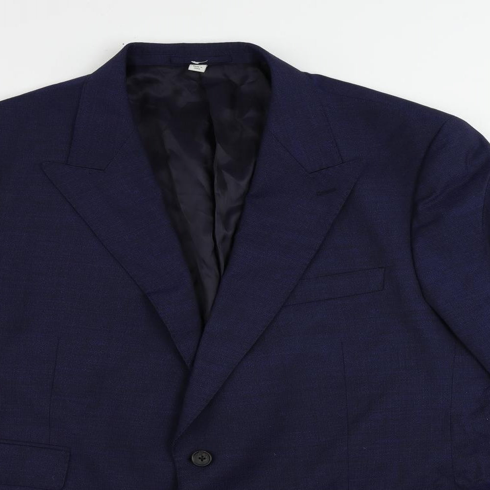 Marks and Spencer Mens Blue Wool Jacket Suit Jacket Size 44 Regular