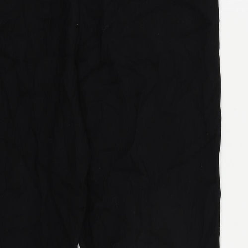 H&M Womens Black Viscose Trousers Size 18 L26 in Regular - Elastic Waist