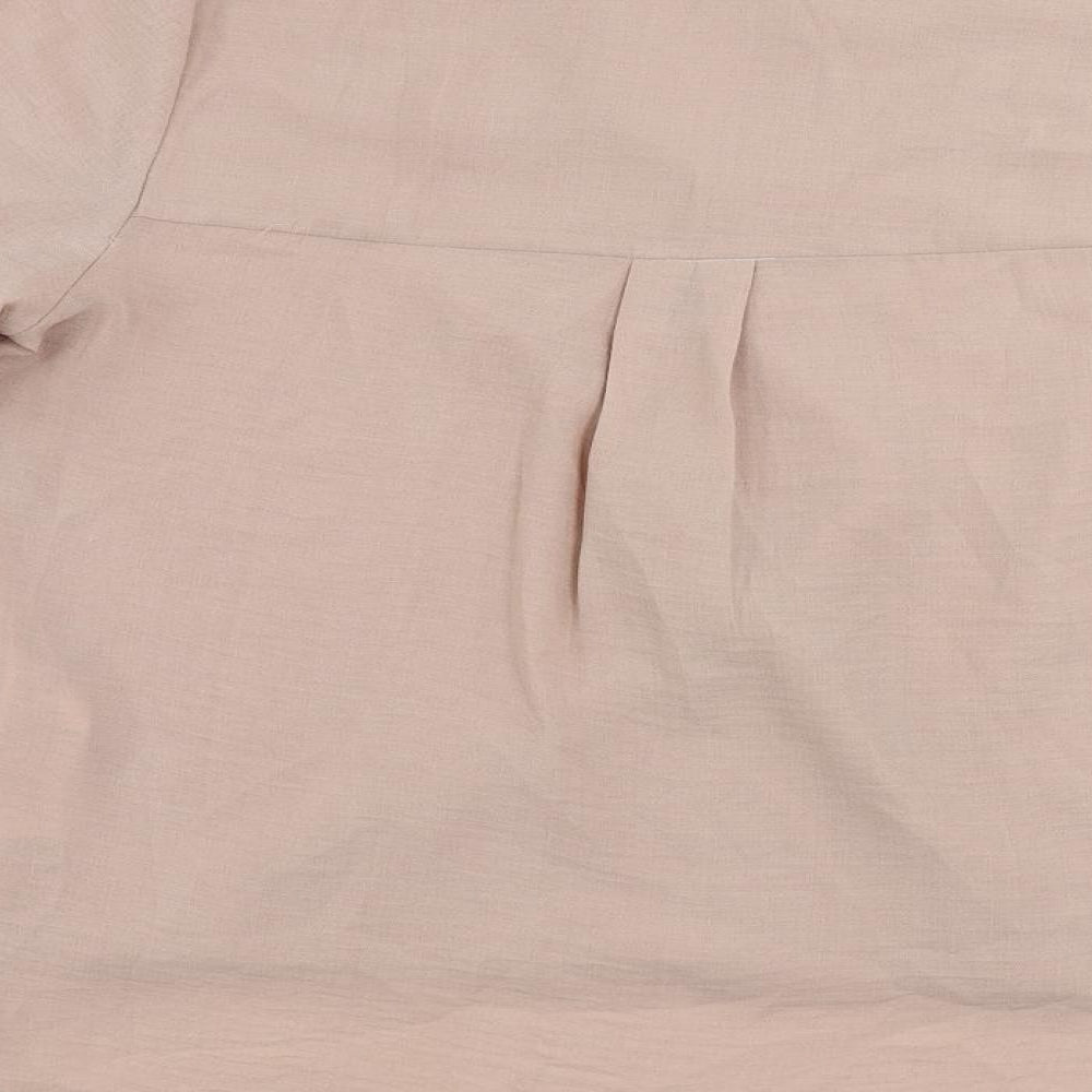 Principles Womens Pink Polyester Basic Blouse Size 10 V-Neck