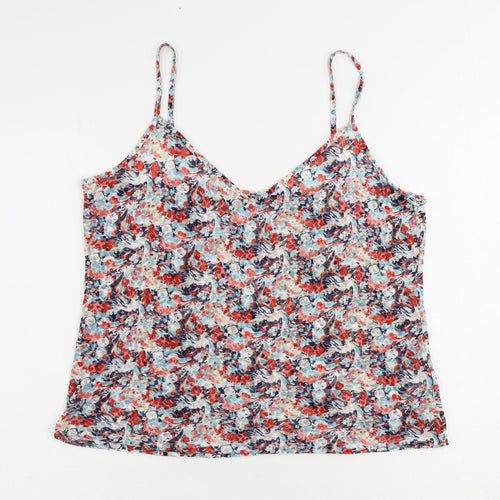 Per Una Womens Multicoloured Floral Polyester Camisole Tank Size 20 V-Neck