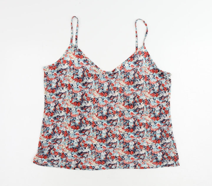 Per Una Womens Multicoloured Floral Polyester Camisole Tank Size 20 V-Neck