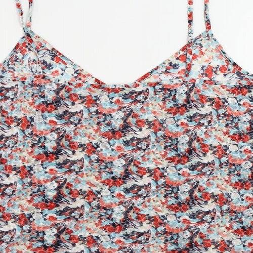 Per Una Womens Multicoloured Floral Polyester Camisole Tank Size 20 V-Neck