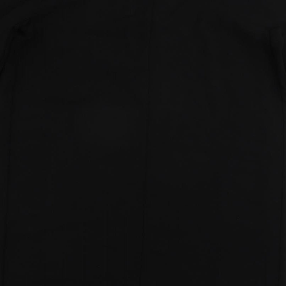 Zara Womens Black Polyester Sheath Size S Boat Neck Pullover