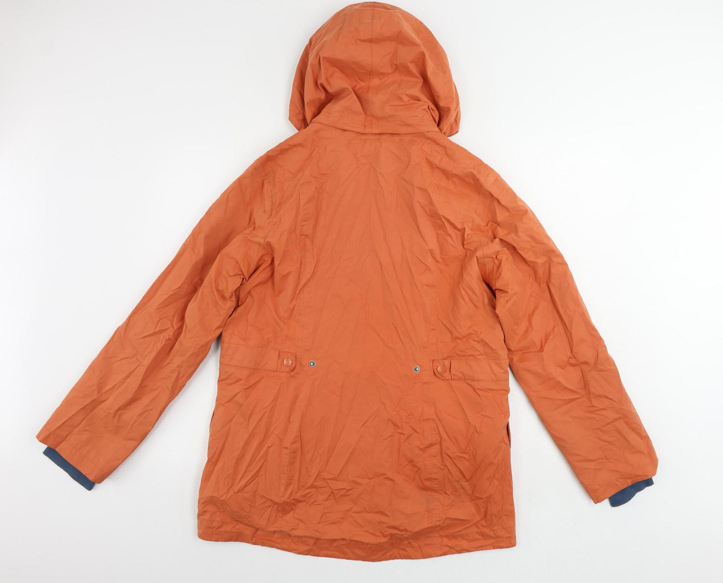 Seasalt Womens Orange Rain Coat Coat Size 14 Zip - Waterproof Breathable