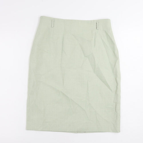 Betty Barclay Womens Green Polyester Straight & Pencil Skirt Size 14 Zip - Lined