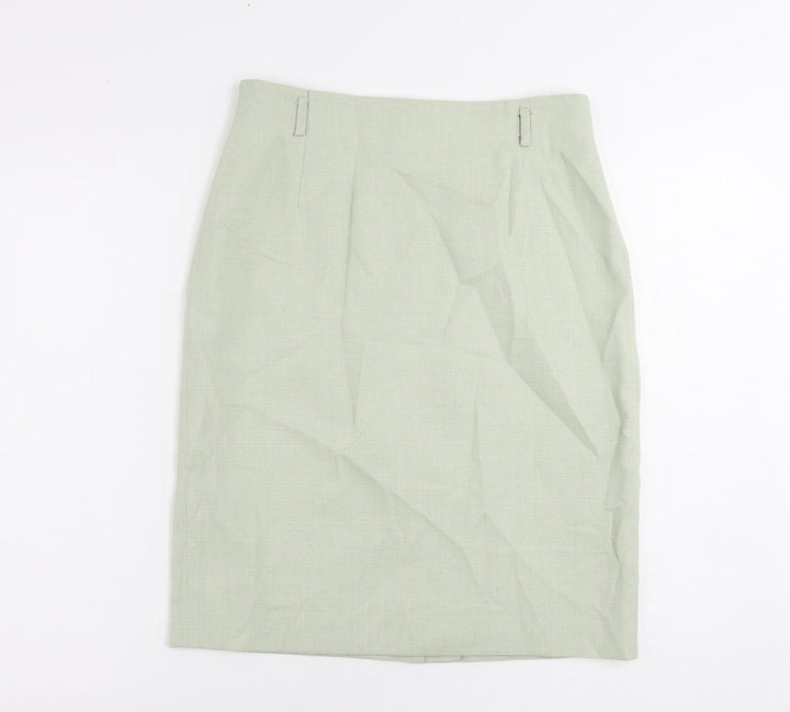 Betty Barclay Womens Green Polyester Straight & Pencil Skirt Size 14 Zip - Lined