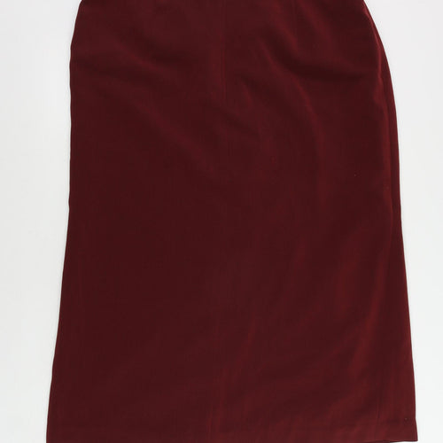 Windsmoor Womens Red Polyester A-Line Skirt Size 20 Zip