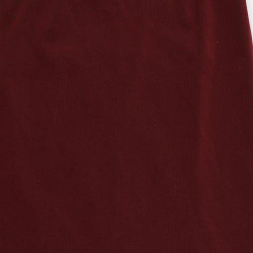 Windsmoor Womens Red Polyester A-Line Skirt Size 20 Zip