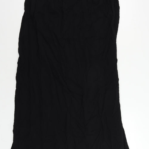 Avon Womens Black Viscose Maxi Size 8 Round Neck Pullover
