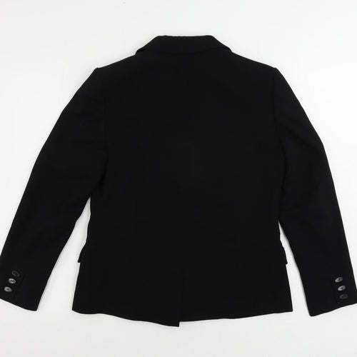 Anne Brooks Womens Black Jacket Blazer Size 14 Button