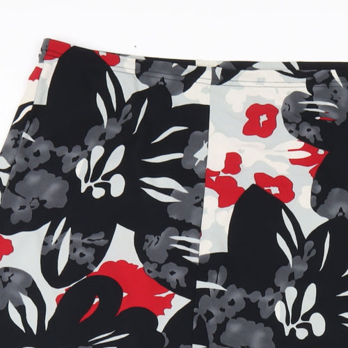 ELVI Womens Multicoloured Geometric Polyester A-Line Skirt Size M