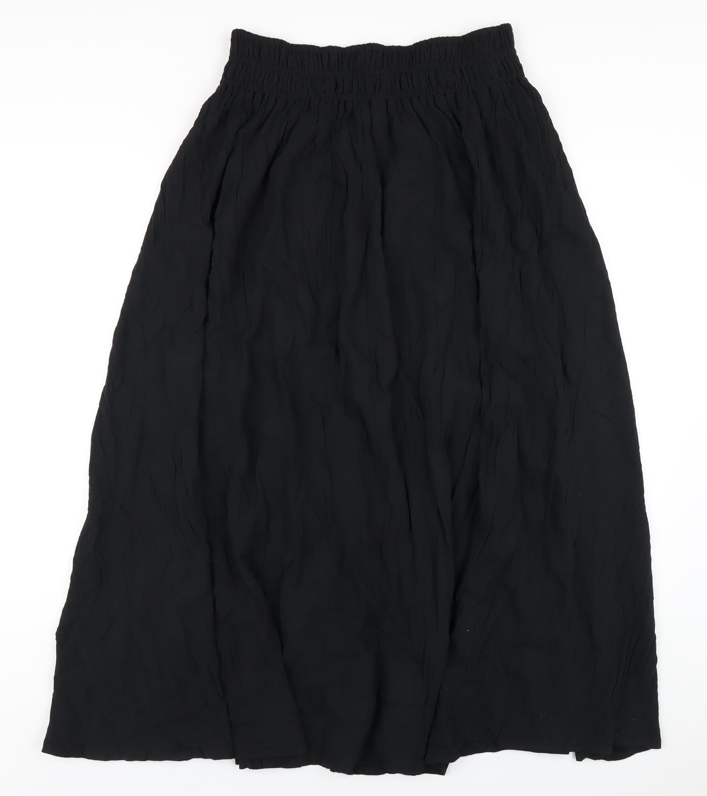 Marks and Spencer Womens Black Cotton A-Line Skirt Size 14