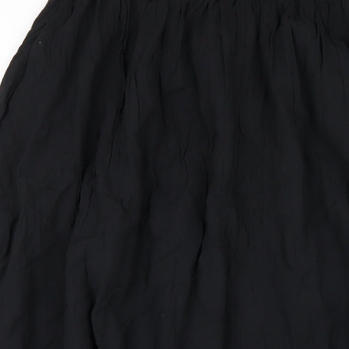 Marks and Spencer Womens Black Cotton A-Line Skirt Size 14