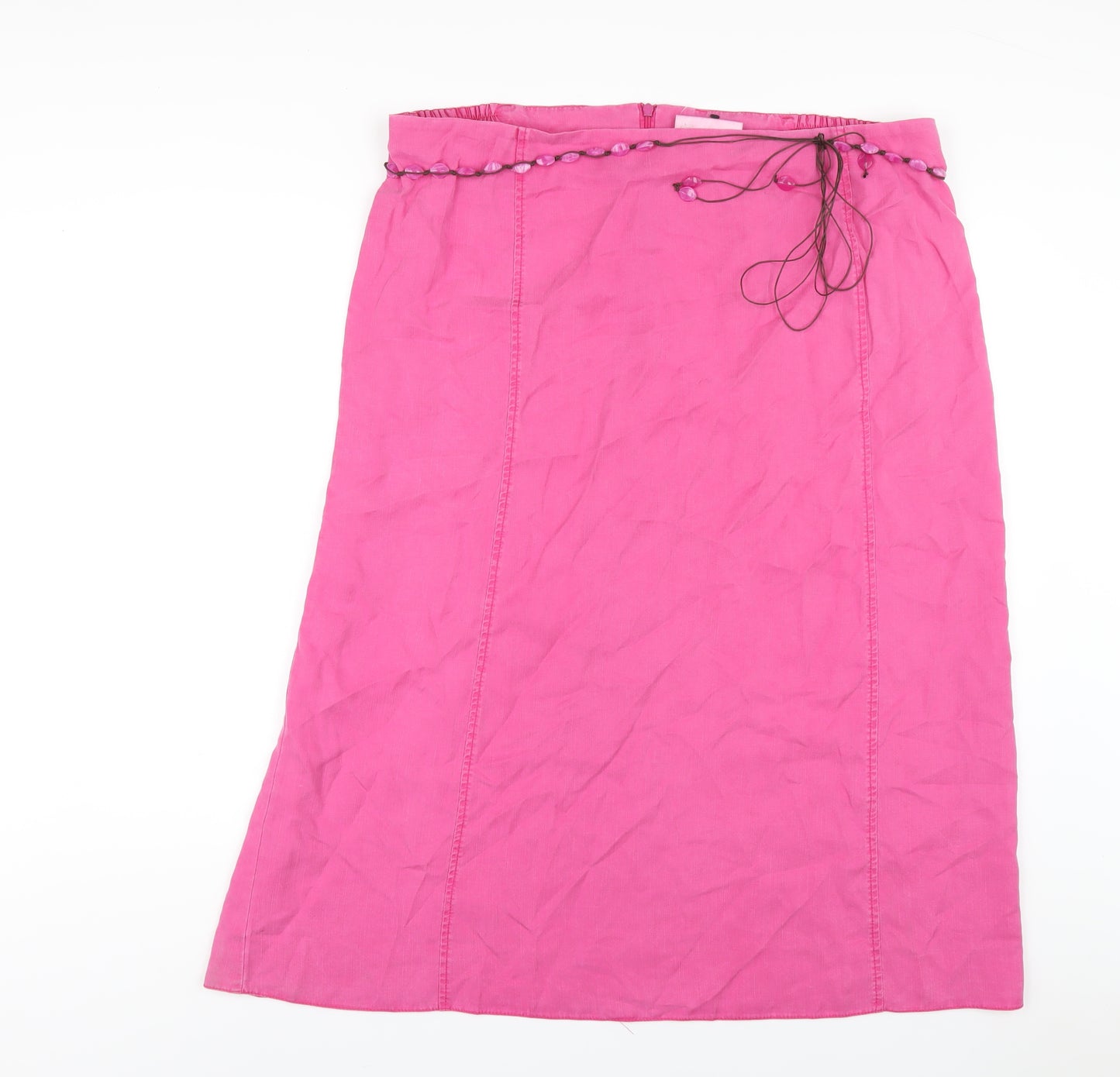 Principles Womens Pink Lyocell A-Line Skirt Size 20 Zip