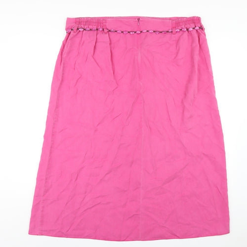 Principles Womens Pink Lyocell A-Line Skirt Size 20 Zip