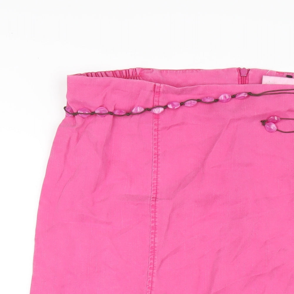 Principles Womens Pink Lyocell A-Line Skirt Size 20 Zip
