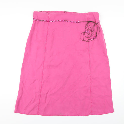 Principles Womens Pink Lyocell A-Line Skirt Size 18 Zip