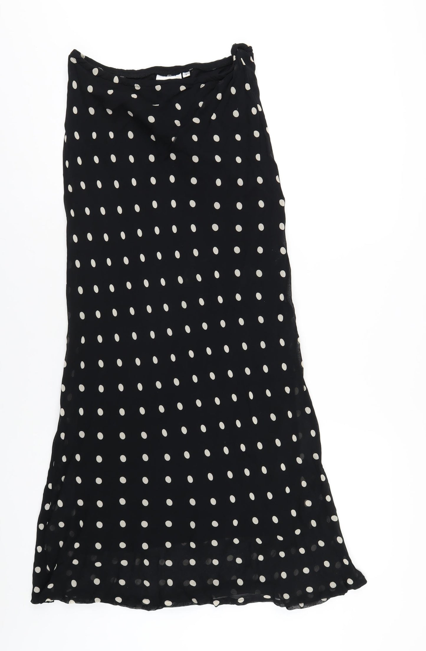 Adini Womens Black Polka Dot Viscose A-Line Skirt Size S