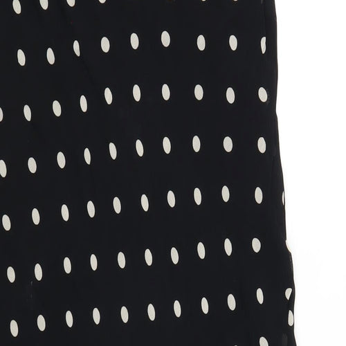 Adini Womens Black Polka Dot Viscose A-Line Skirt Size S