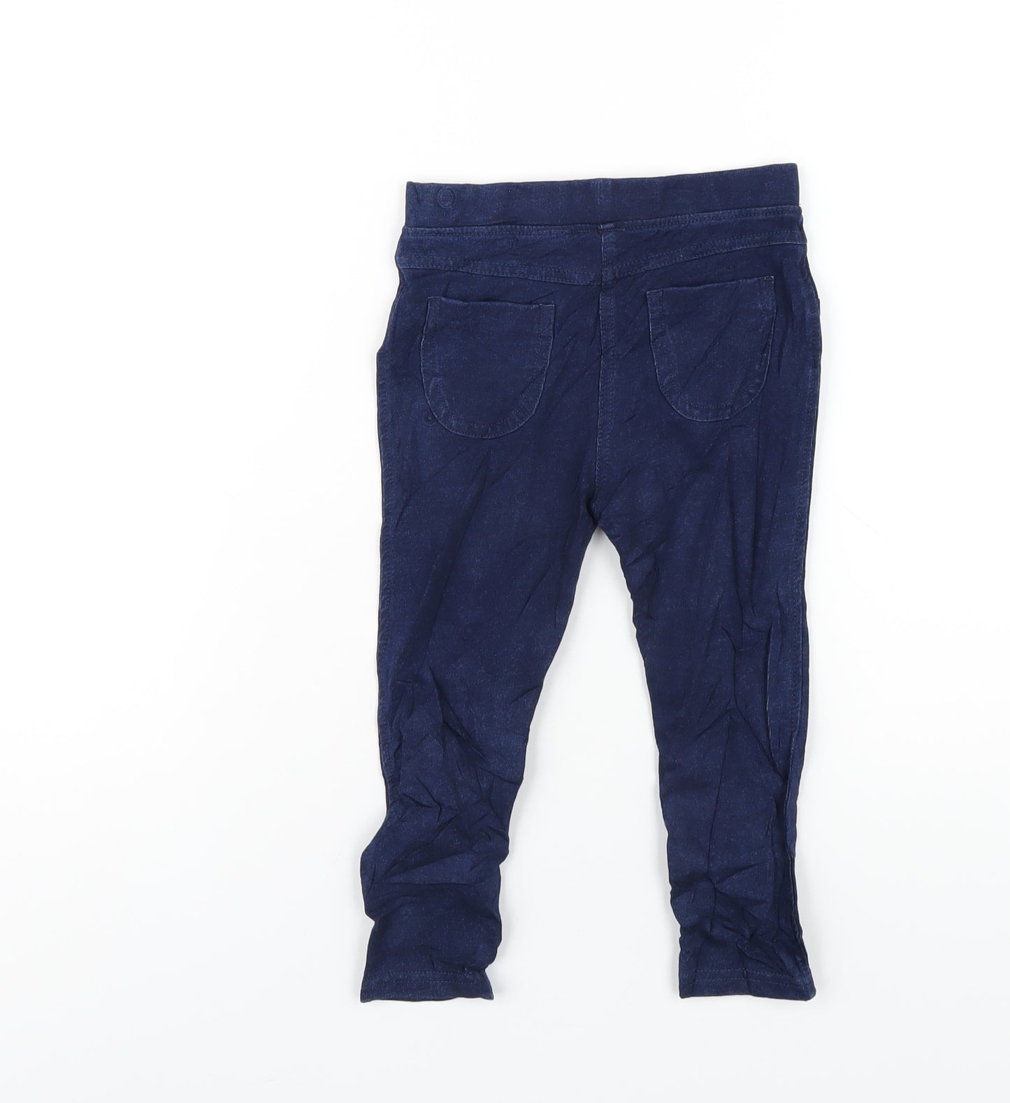 Marks and Spencer Girls Blue Cotton Jegging Jeans Size 2-3 Years Regular Pullover