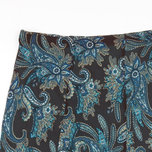 Damart Womens Multicoloured Geometric Polyester A-Line Skirt Size 14