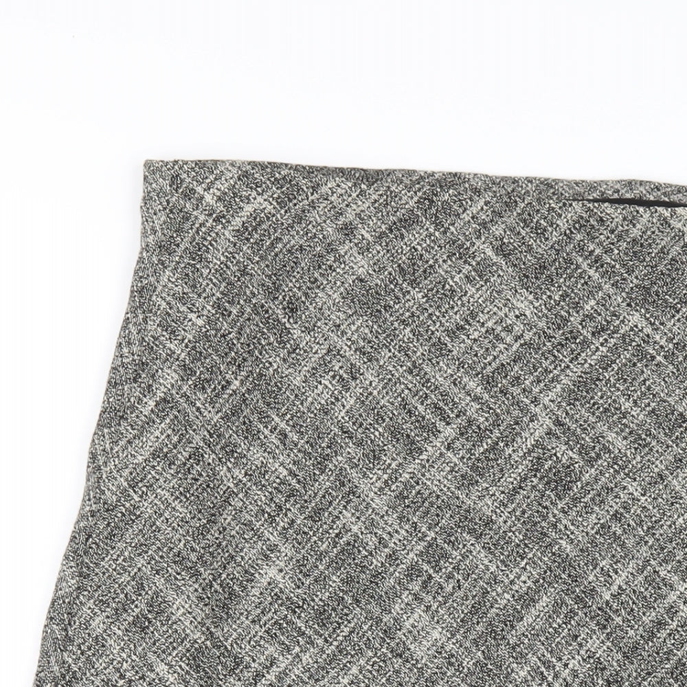 Marks and Spencer Womens Grey Polyester A-Line Skirt Size 14