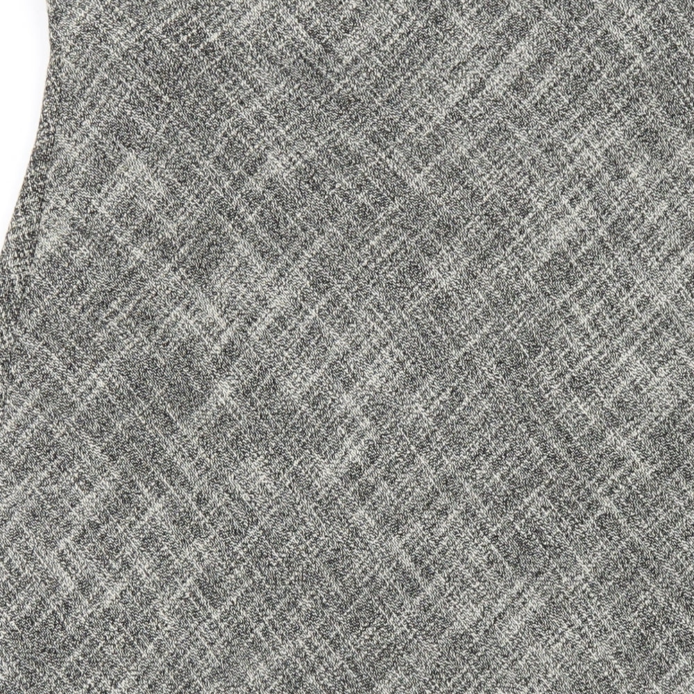 Marks and Spencer Womens Grey Polyester A-Line Skirt Size 14