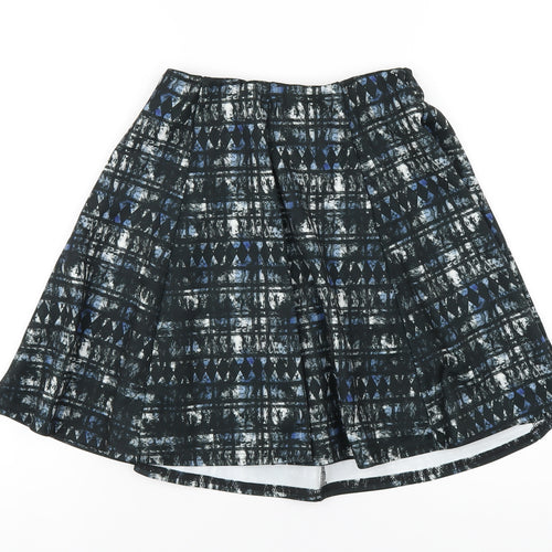 River Island Womens Multicoloured Geometric Polyester A-Line Skirt Size 8