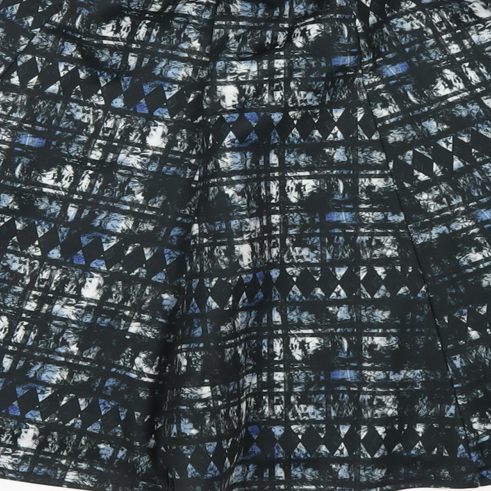 River Island Womens Multicoloured Geometric Polyester A-Line Skirt Size 8
