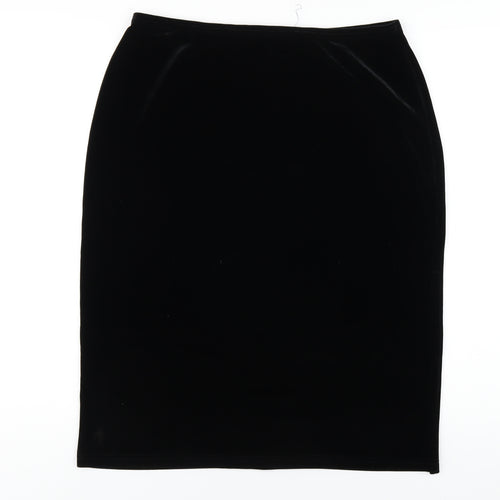 River Island Womens Black Polyester A-Line Skirt Size 16