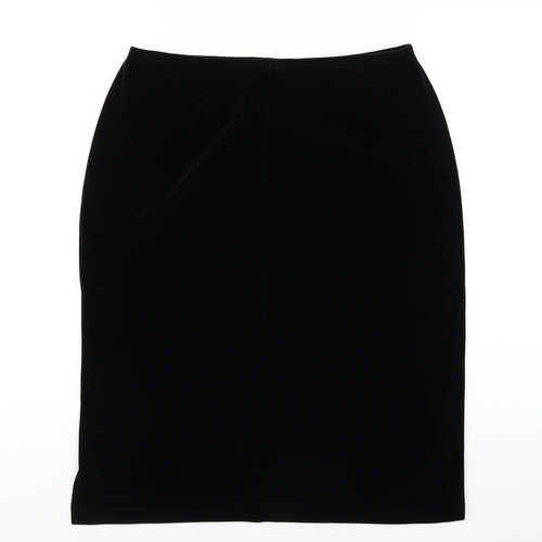 River Island Womens Black Polyester A-Line Skirt Size 16