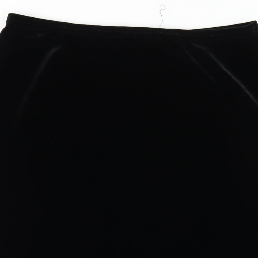 River Island Womens Black Polyester A-Line Skirt Size 16