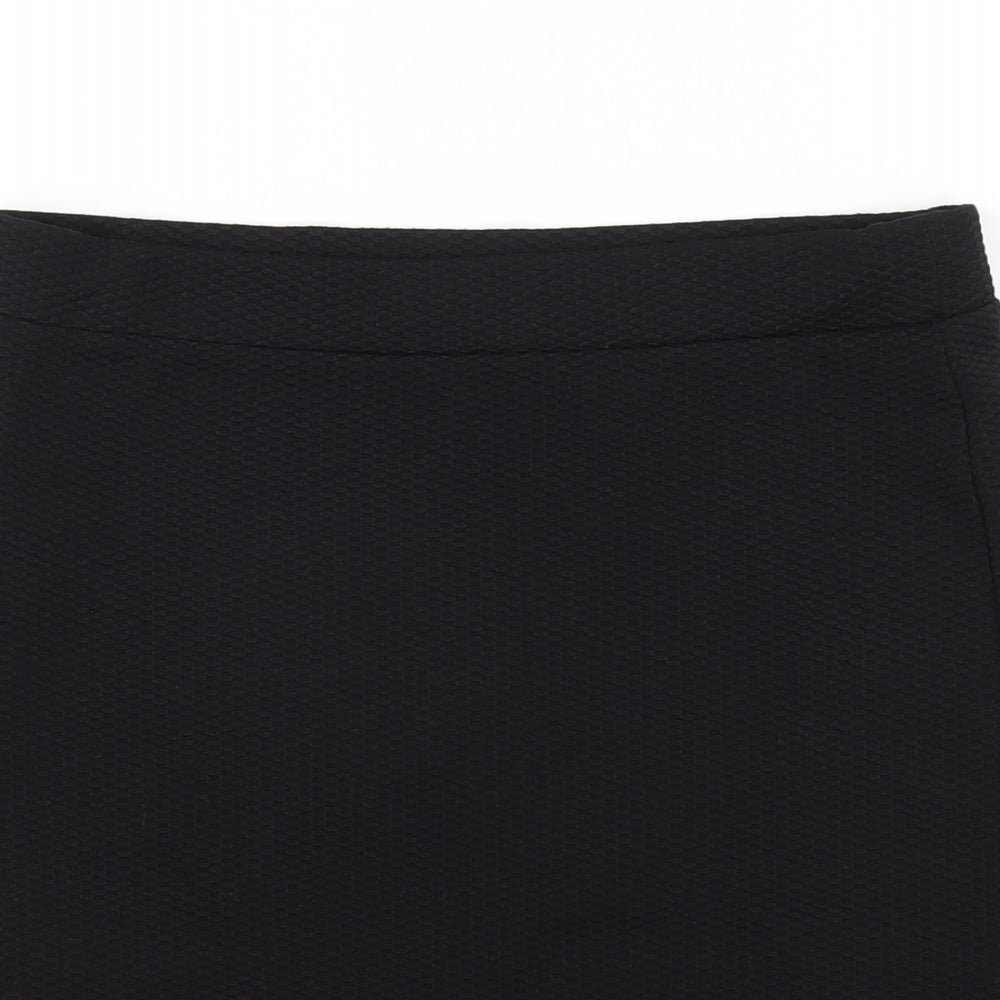 New Look Womens Black Polyester Mini Skirt Size 12