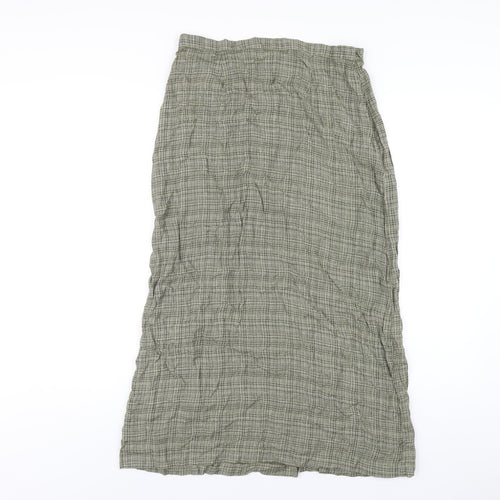 Linden Hill Womens Grey Geometric Viscose A-Line Skirt Size S Zip