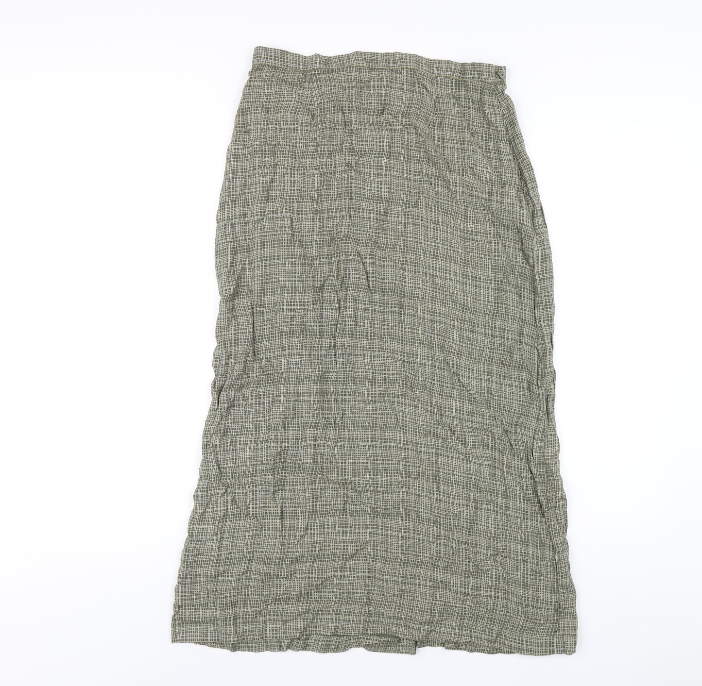 Linden Hill Womens Grey Geometric Viscose A-Line Skirt Size S Zip