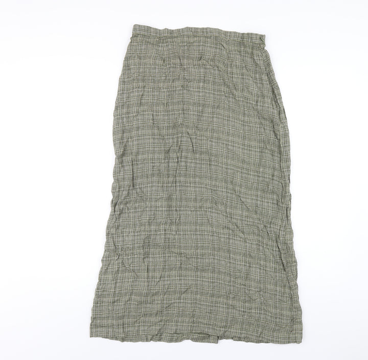 Linden Hill Womens Grey Geometric Viscose A-Line Skirt Size S Zip