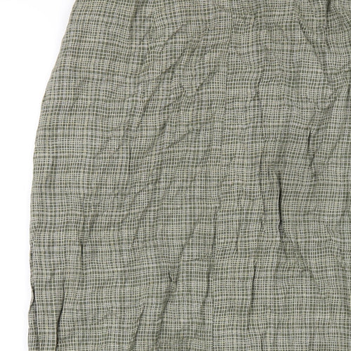 Linden Hill Womens Grey Geometric Viscose A-Line Skirt Size S Zip