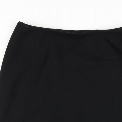 NEXT Womens Black Wool A-Line Skirt Size 12 Zip