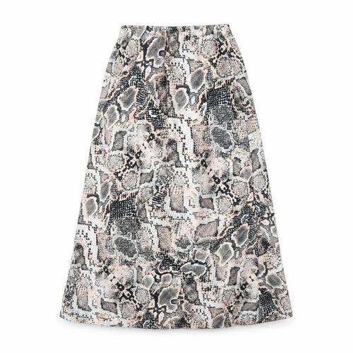 New Look Womens Multicoloured Animal Print Polyester A-Line Skirt Size 8 - Snake Print