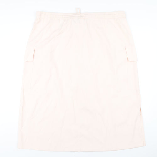 Marks and Spencer Womens Pink Polyester A-Line Skirt Size 24
