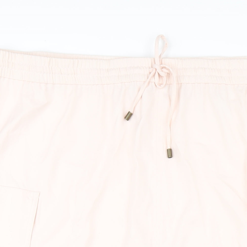 Marks and Spencer Womens Pink Polyester A-Line Skirt Size 24