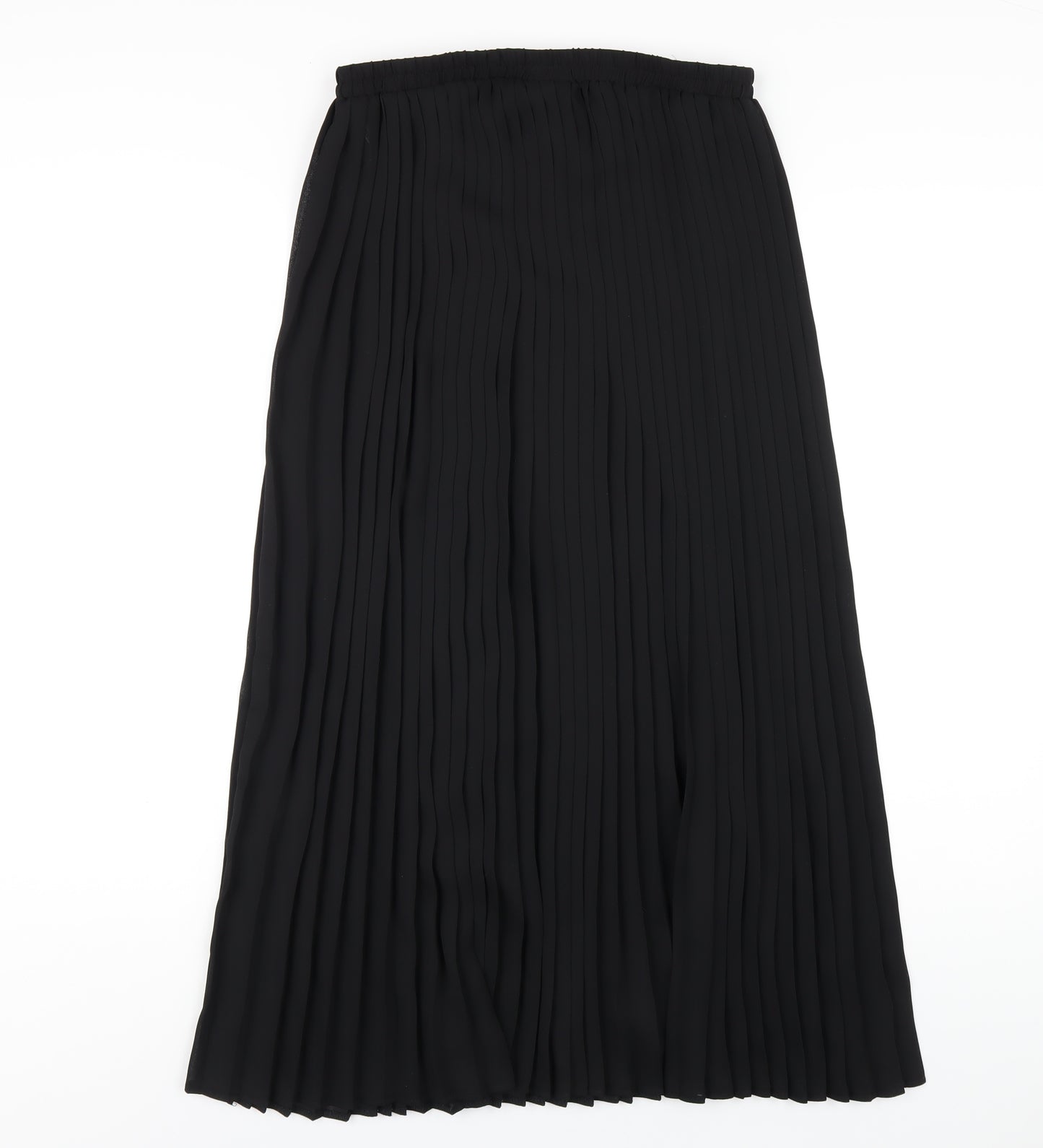 Roman Womens Black Polyester Pleated Skirt Size 14