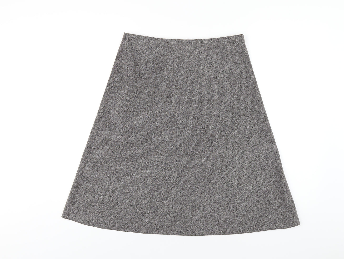 Marks and Spencer Womens Grey Polyester A-Line Skirt Size 10