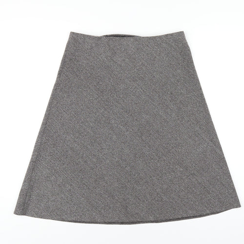Marks and Spencer Womens Grey Polyester A-Line Skirt Size 10