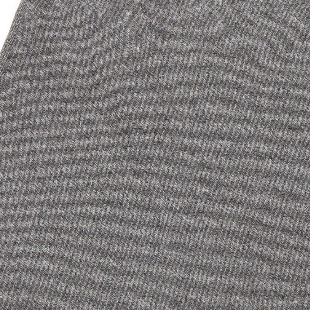 Marks and Spencer Womens Grey Polyester A-Line Skirt Size 10