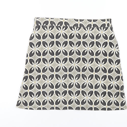 NEXT Womens Multicoloured Geometric Polyester A-Line Skirt Size 10