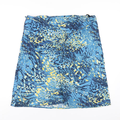 Marks and Spencer Womens Blue Linen A-Line Skirt Size 16