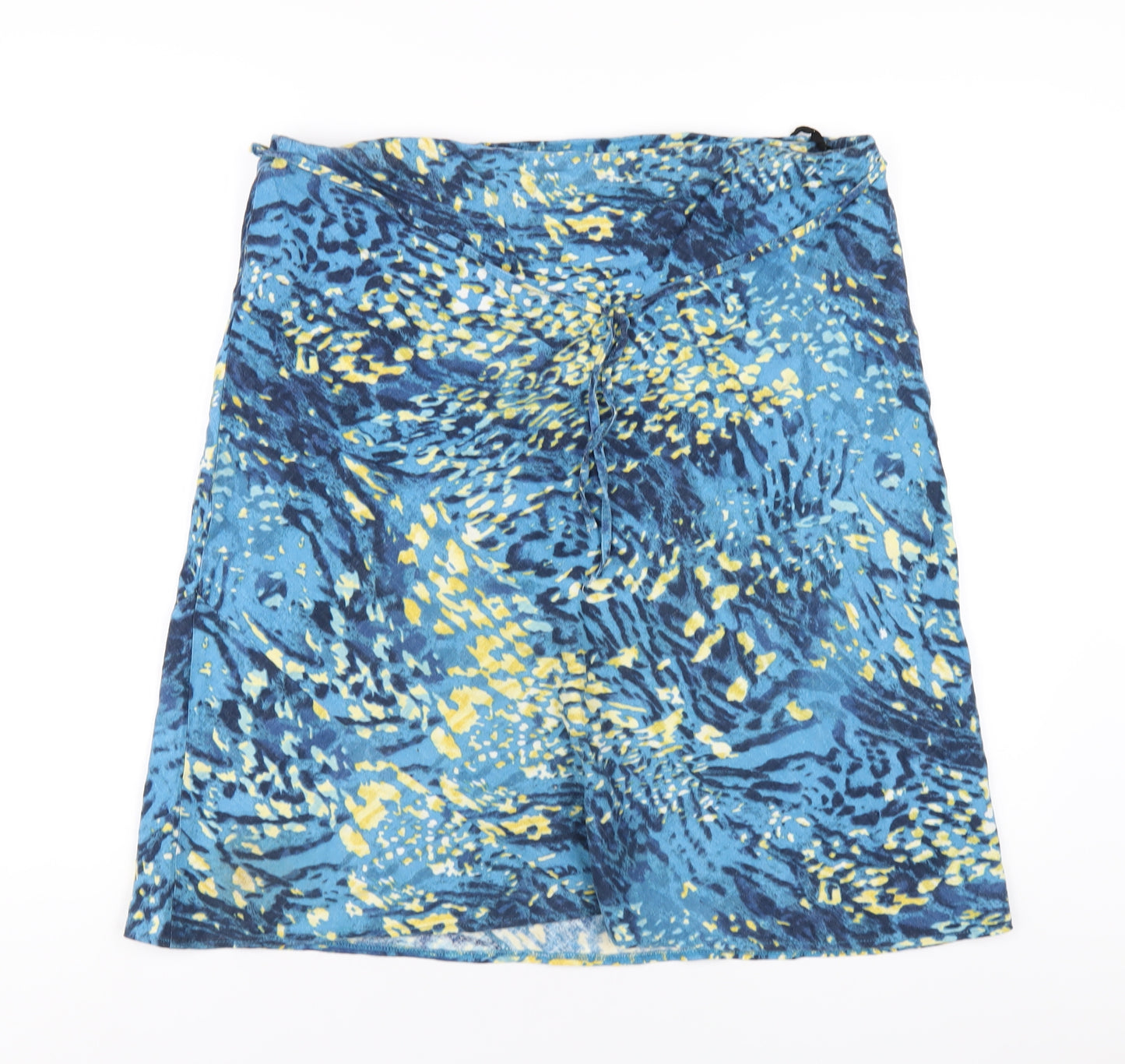 Marks and Spencer Womens Blue Linen A-Line Skirt Size 16