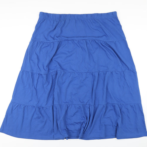 American Sweetheart Womens Blue Cotton A-Line Skirt Size 2XL
