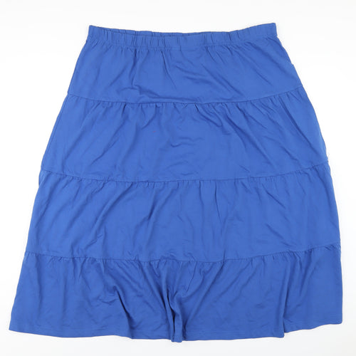 American Sweetheart Womens Blue Cotton A-Line Skirt Size 2XL